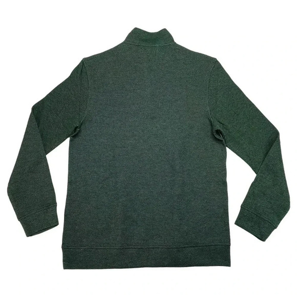 Tasso Elba 1/4 Zip Green Cotton Blend Mens Sweater Size Small - Picture 8 of 9